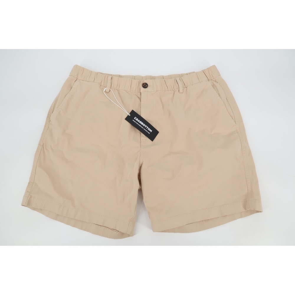 Bearbottom Stretch Shorts Mens XXL Sand Dune 7 Inch Inseam 2XL Khaki Chino NEW